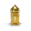 3D render islam Lamp for Decoration., clipping paht Royalty Free Stock Photo