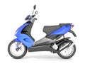 3d render isolated on white background blue scooter
