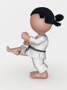 Karate Martial Arts Cartoon Character