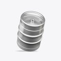 3D render kegs on a white background Royalty Free Stock Photo