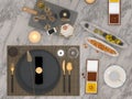 3d render kitchen decor set