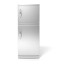 3D render of large silver refrigerator