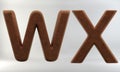 3D Render of Leather Letters