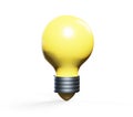 3d render of light bulb on white