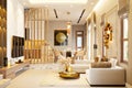 3d render of luxury home interior