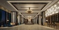 3d render of luxury hotel entrance
