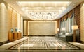 3d render of luxury hotel interior Royalty Free Stock Photo