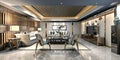 3d render of luxury hotel interior