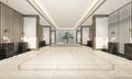 3d render of Hotel Lobby Entrance