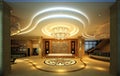 3d render of luxury hotel reception Royalty Free Stock Photo