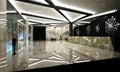 3d render of hotel reception lobby