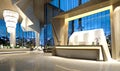 3d render of luxury hotel reception lobby