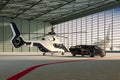 Luxury limousine and private helicopter