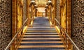 3d render of luxury restaurant stairs