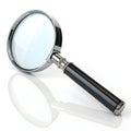 3D render magnifier illustration icon isolated on white background Royalty Free Stock Photo