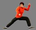 Chinese Kung Fu Master 3D Render