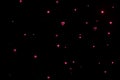 3D Render of many small pink hearts on black background. St Valentine day Royalty Free Stock Photo