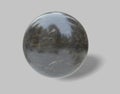 3d render marble Sphere isolated on white background