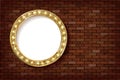 3D render Marquee light circle board sign Royalty Free Stock Photo