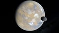 3d render. Mars high resolution image. Mars is a planet of the solar system. 4k in outer space, Surface. High quality.