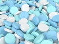 3d render of medical pills Royalty Free Stock Photo