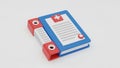 A 3d render of a medical record folder with a red cross icon Royalty Free Stock Photo