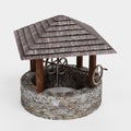 3D Render of Medieval Well Royalty Free Stock Photo