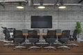 3d render - meeting room - office building Royalty Free Stock Photo