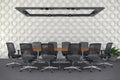3d render - meeting room - office building Royalty Free Stock Photo