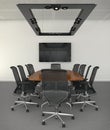 3d render - meeting room - office building Royalty Free Stock Photo