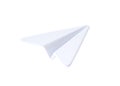 3d render message icon - origami digital illustration, internet communication fly symbol. Paper plane concept Royalty Free Stock Photo