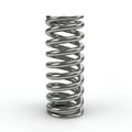 3D Render of a Metal Compression Spring Isolated on White Royalty Free Stock Photo