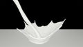 3D render of Milk crown splashes, Realistic product rendering.