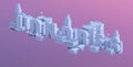 3d render of a mini city, typography 3d of the name londres Royalty Free Stock Photo