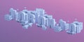 3d render of a mini city, typography 3d of the name toronto