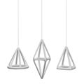 3d render minimal isolated hanging decorative white elements illustration Royalty Free Stock Photo