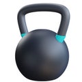 3d render minimalist kettle bell premium icon