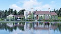 3d render mirror lake home garden