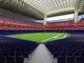 3D render of modern American football super bowl lookalike stadium - 3d render Royalty Free Stock Photo