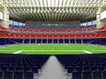3D render of modern American football super bowl lookalike stadium - 3d render Royalty Free Stock Photo