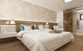 3D Render Modern Bedroom Royalty Free Stock Photo
