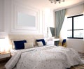 3d render of modern bedroom Royalty Free Stock Photo