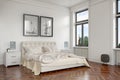 3d render - modern bedroom Royalty Free Stock Photo