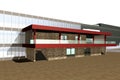 3D render of modern building