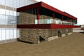 3D render of modern building