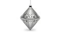 Geometric Silver Christmas Ornament Royalty Free Stock Photo