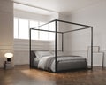 3d Render of modern four poster bed