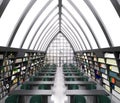 3d render of library interior Royalty Free Stock Photo