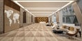 3d render of hotel lobby Royalty Free Stock Photo