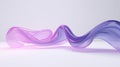 3d render, modern minimal wallpaper with wavy violet glass element isolated on white background, Generative AI Royalty Free Stock Photo